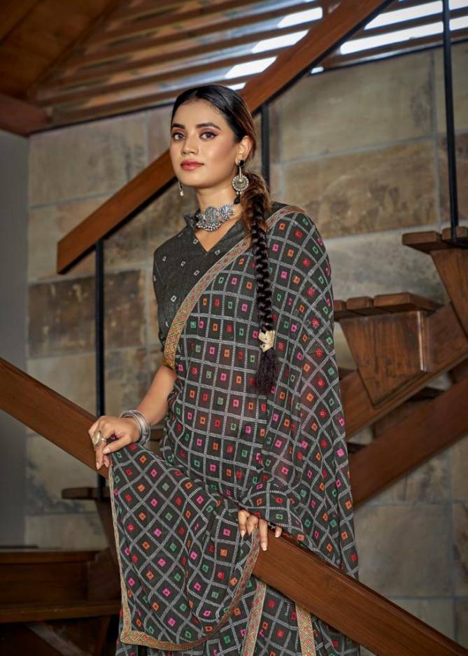 KASHVI TULSHI Latest Designer Fancy Wear Printed Georgette Saree Collection
